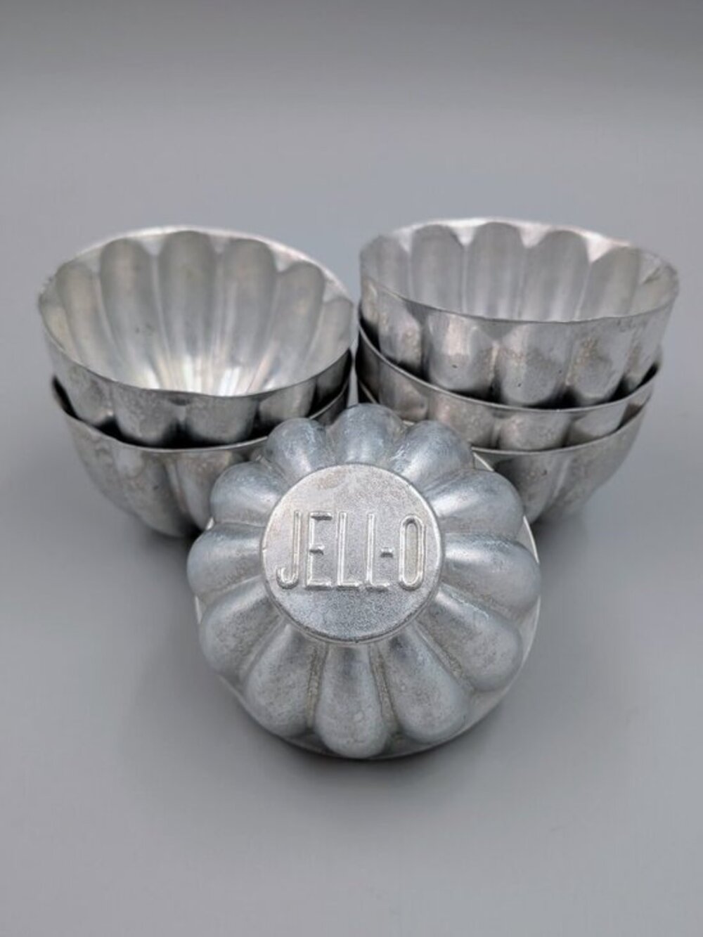 Set of Vintage Jell-O Brand Aluminum Individual Molds | Midcentury Kitchenware